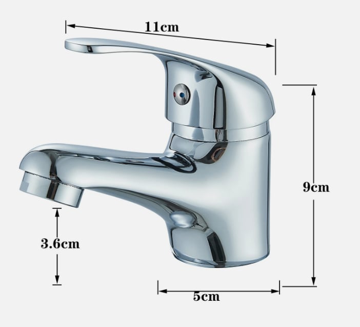 Modern Chrome Basin Tap | Single Lever Brass Mixer | Pop-Up Waste Included