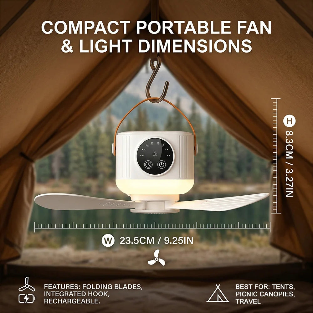 Rechargeable Hanging Ceiling Fan - detail