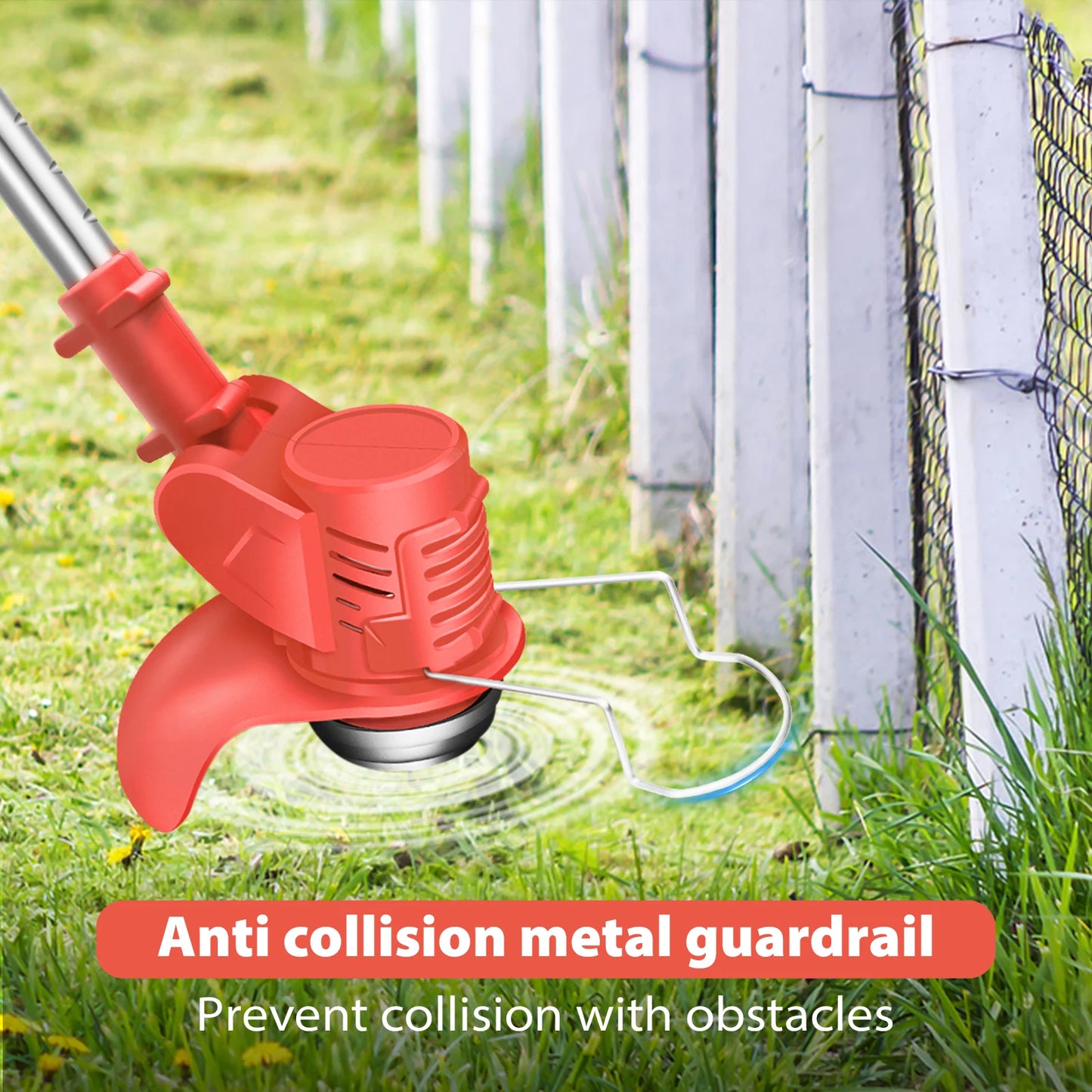 21V Cordless Grass Trimmer | 3-in-1 Weed Wacker | Lawn Edger & Cutter