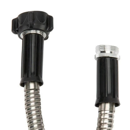 Flexible Stainless Steel Garden Hose with 10-Pattern Spray Nozzles