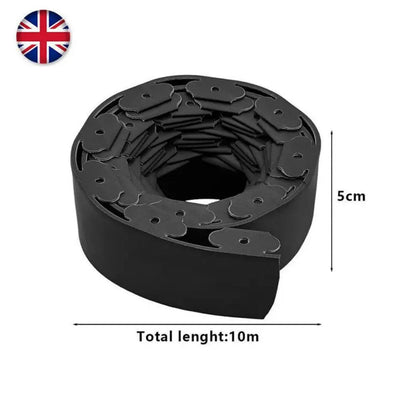 10m Flexible Black Lawn Edging Kit With 30 Stakes