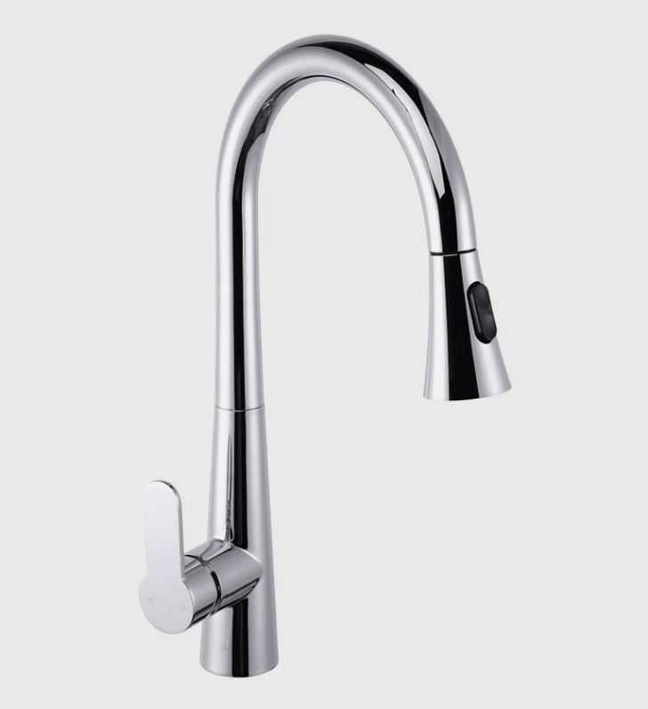 Kitchen Faucets with Pull Out Spray Mixer Faucet Swivel Chrome Stainless Steel