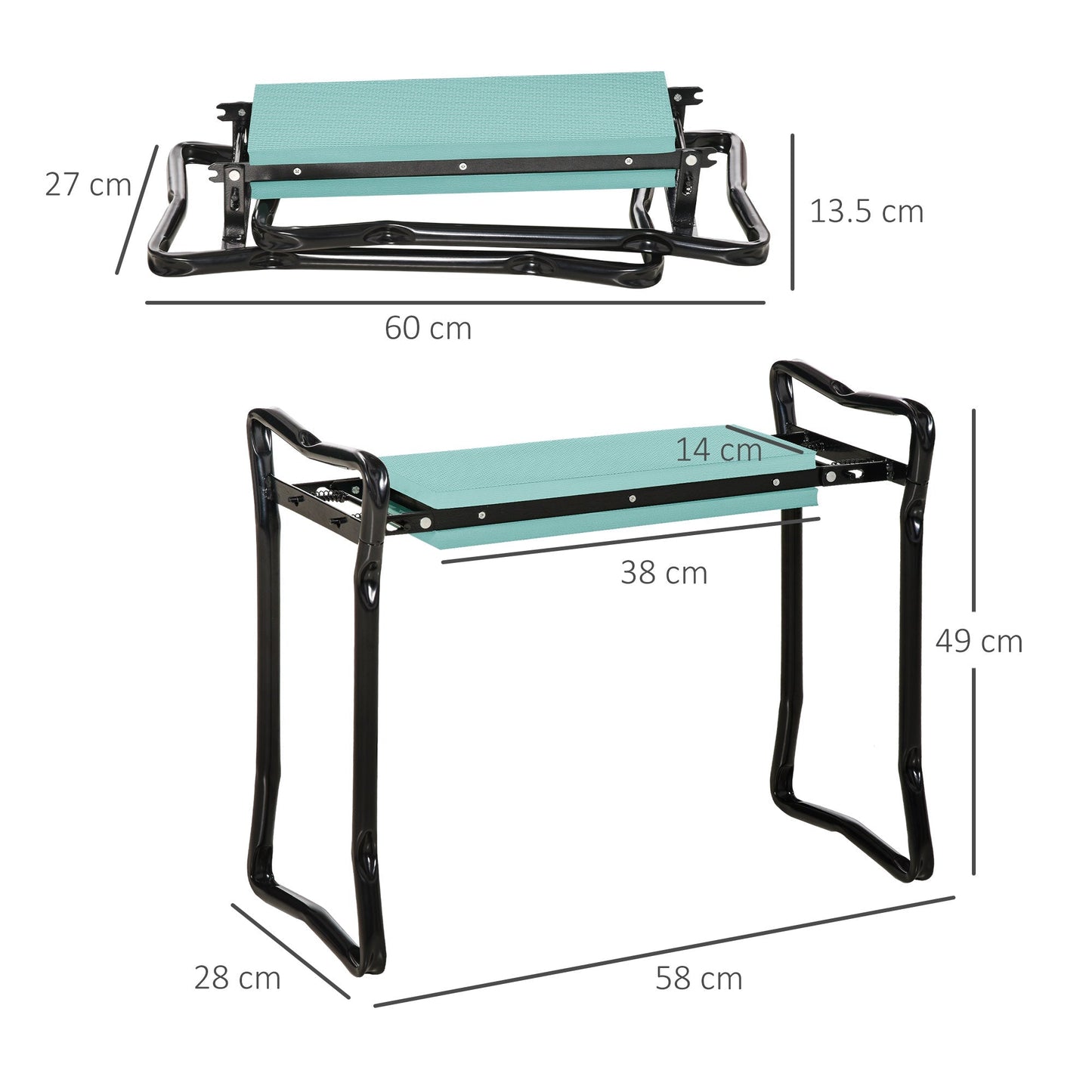 2-in-1 Folding Garden Kneeler and Seat with Tool Bag