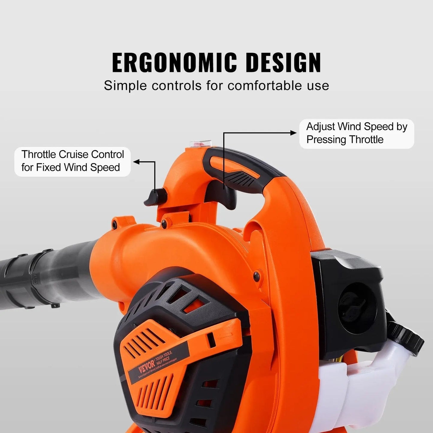 2 in 1 High Performance Leaf Blower and Vacuum – 26CC 2-Cycle 2-in-1 Blower & Vacuum Lawn Care Tool for Leaves & Snow