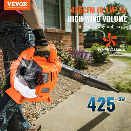 2 in 1 High Performance Leaf Blower and Vacuum – 26CC 2-Cycle 2-in-1 Blower & Vacuum Lawn Care Tool for Leaves & Snow