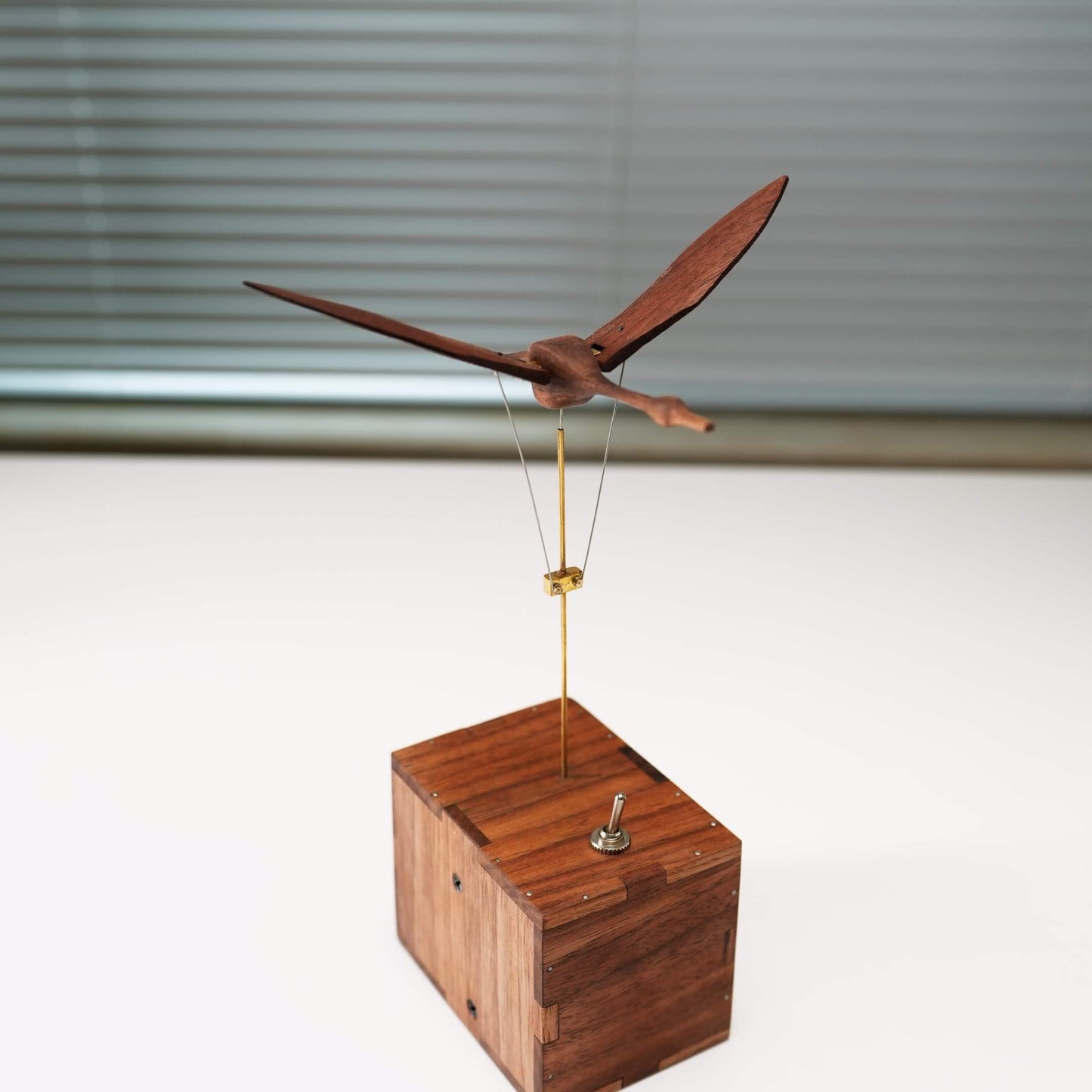 Handcrafted Walnut Swan Automaton