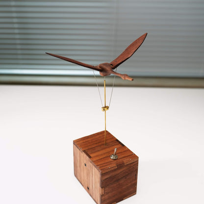 Handcrafted Walnut Swan Automaton