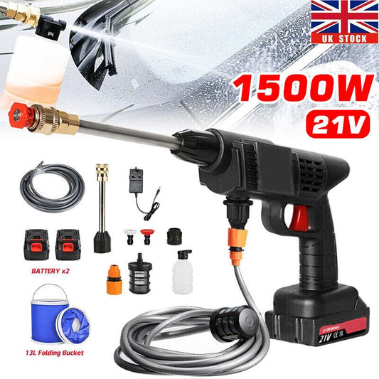 21V Cordless Pressure Washer | Dual Battery Kit | UK Stock Fast Delivery