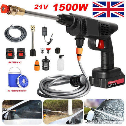 21V Cordless Pressure Washer | Dual Battery Kit | UK Stock Fast Delivery