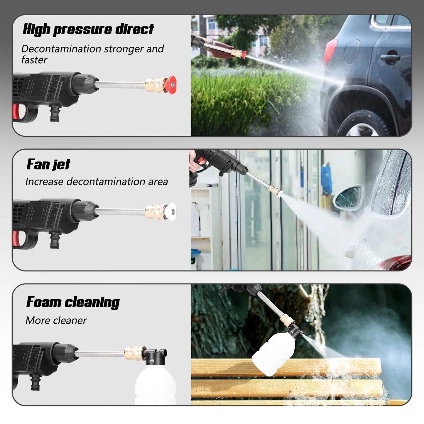21V Cordless Pressure Washer | Dual Battery Kit | UK Stock Fast Delivery