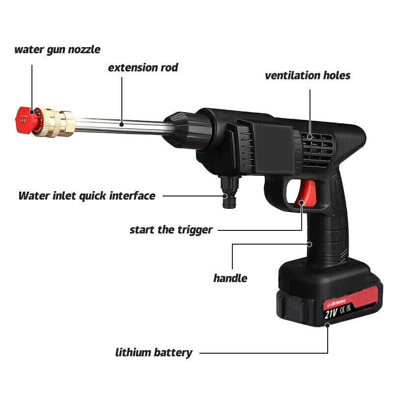 21V Cordless Pressure Washer | Dual Battery Kit | UK Stock Fast Delivery