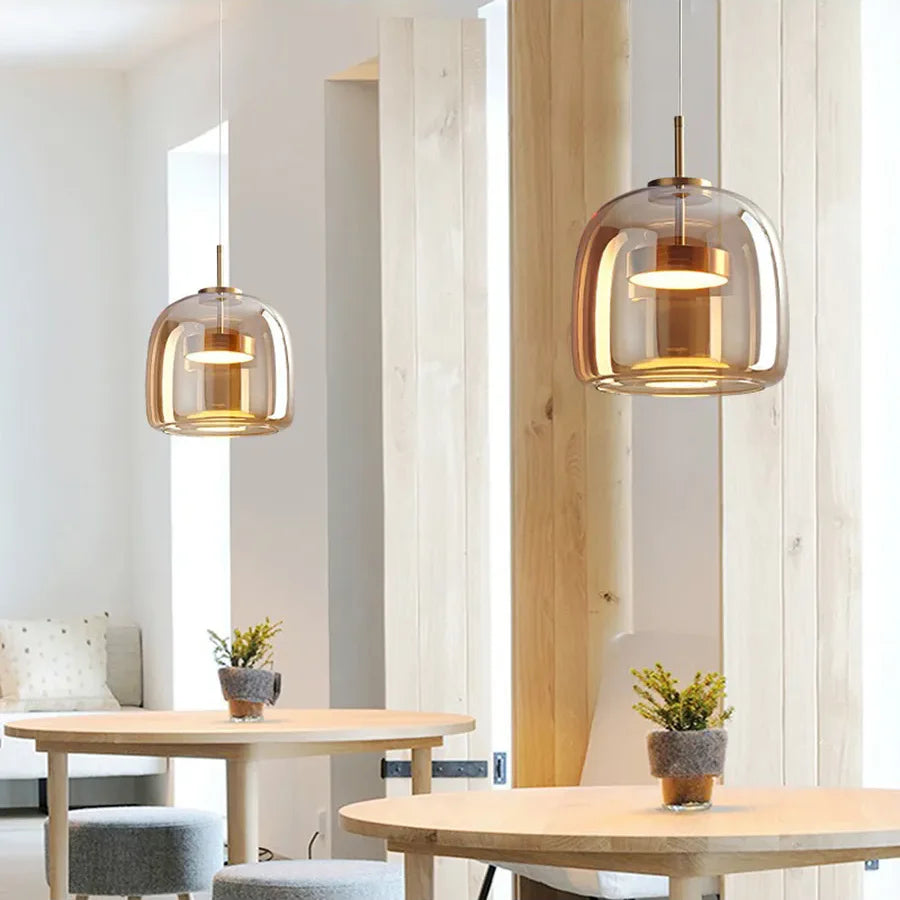 Elegant Nordic Glass LED Pendant Light