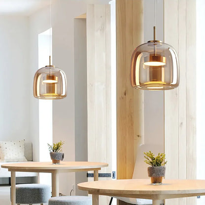 Elegant Nordic Glass LED Pendant Light