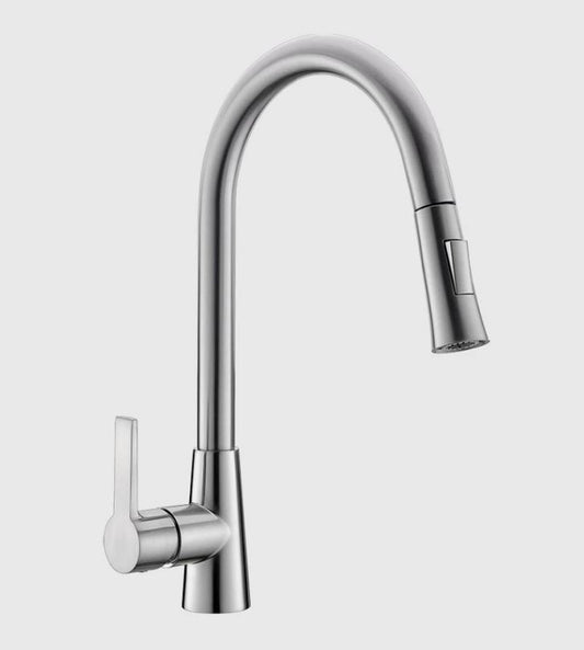 Pull-out Kitchen Tap Stainless Steel Chrome Faucet Single Lever