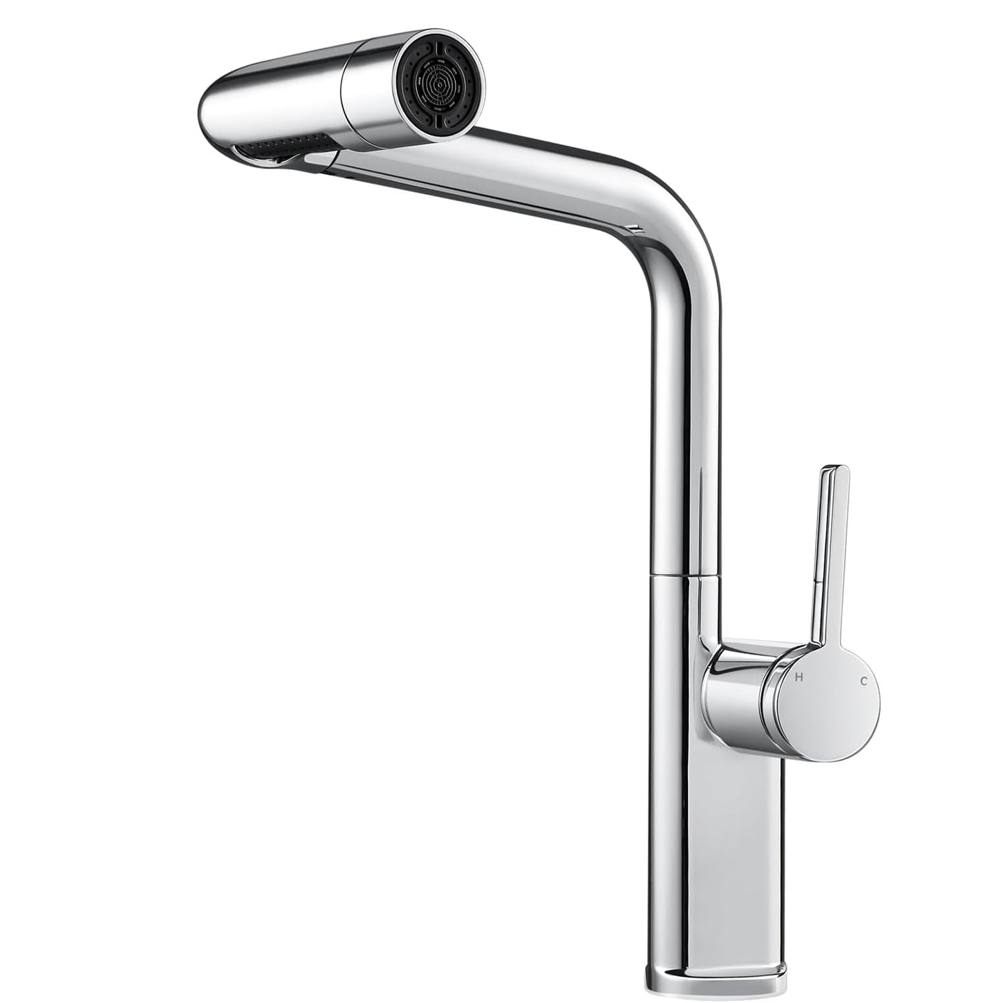 Modern 5-Mode Kitchen Tap | Brass Pull-Down Mixer | Chrome & Brushed Nickel