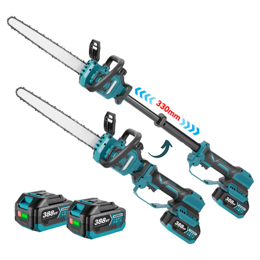 12 Inch Brushless Telescopic Pole Chainsaw Cordless Tree Pruner For Makita 18V Battery