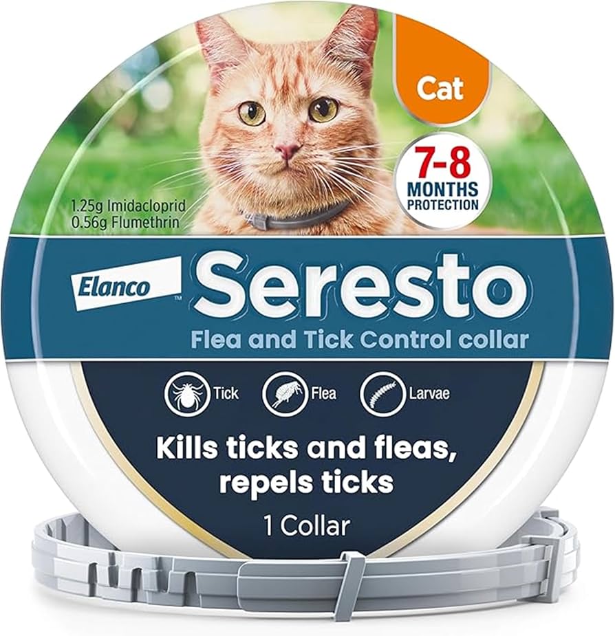 Collare antipulci e antizecche per gatti — Regolabile, fino a 8 mesi