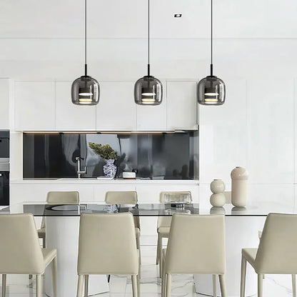 Elegant Nordic Glass LED Pendant Light