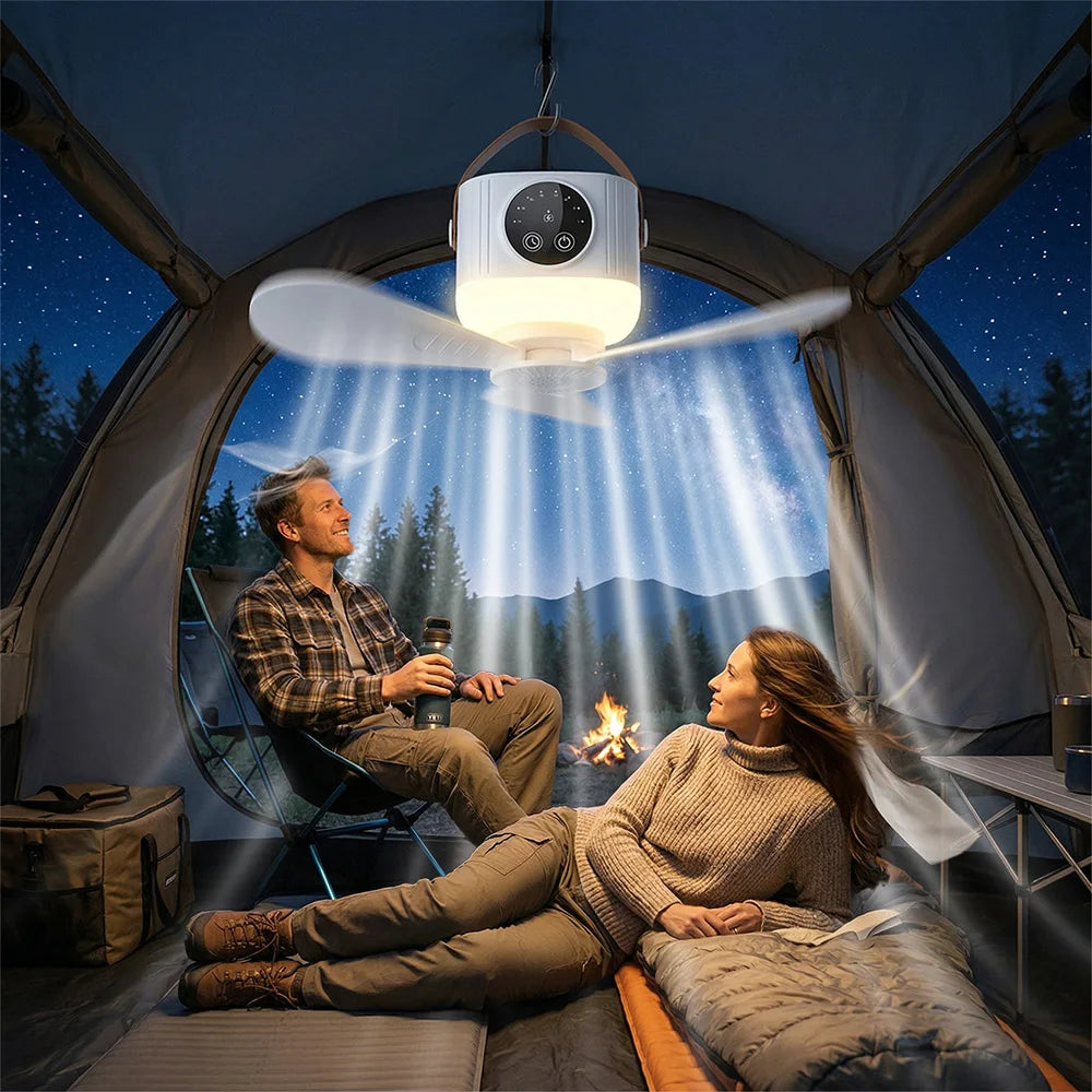 Rechargeable Hanging Ceiling Fan - features