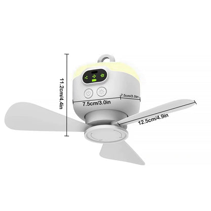 Portable Hanging Ceiling Fan 8000mAh - camping tent