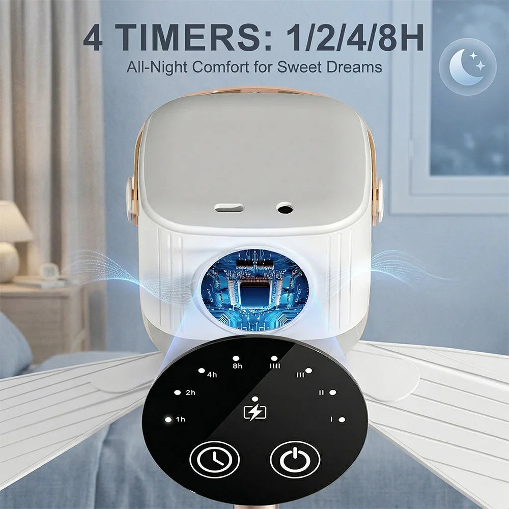 Rechargeable Hanging Ceiling Fan - overview