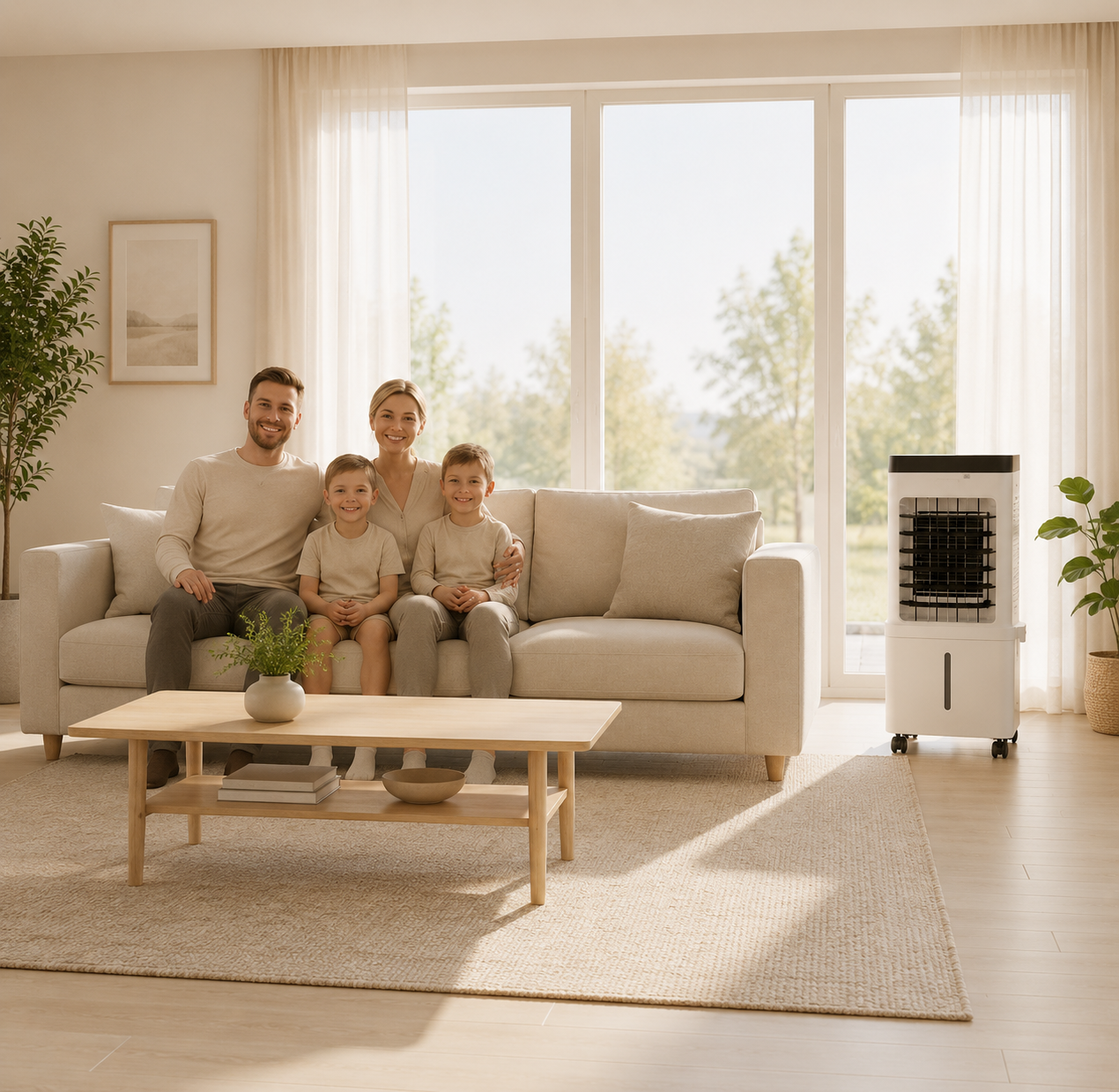 ArcticBreeze™ Quiet Air Cooler for Bedroom Office and Living Room