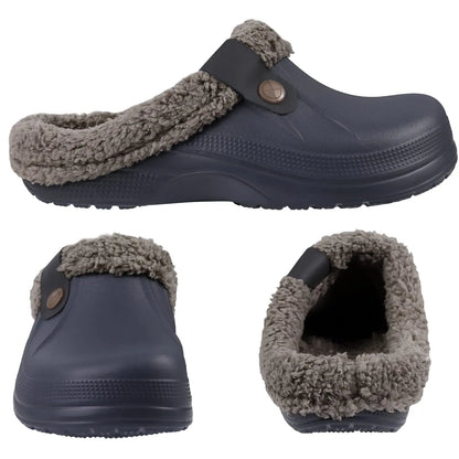 Faux Fur Non-Slip Clogs – Warm & Comfortable Indoor/Outdoor Footwear