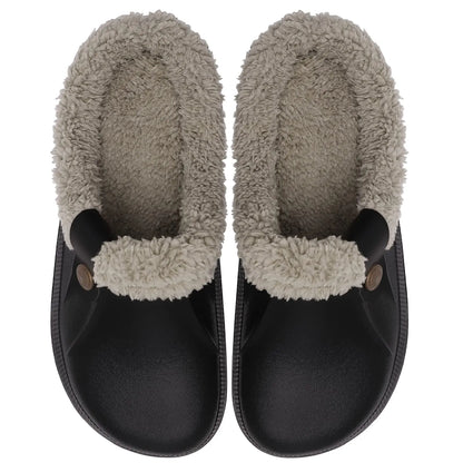 Faux Fur Non-Slip Clogs – Warm & Comfortable Indoor/Outdoor Footwear