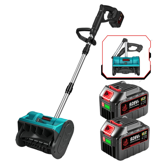 Cordless Snow Shovel Handheld 30cm Wide, 15cm Deep Clearing [2 Batteries and a Charger Included]
