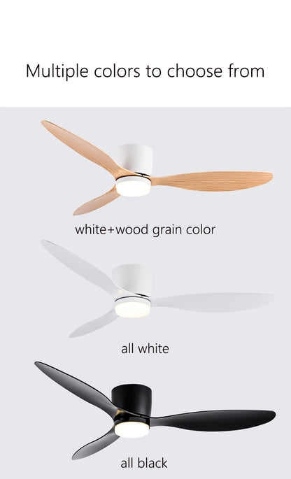 Large Minimalist Ceiling Fan with LED Light and Remote Control