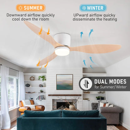 Large Minimalist Ceiling Fan - room installed