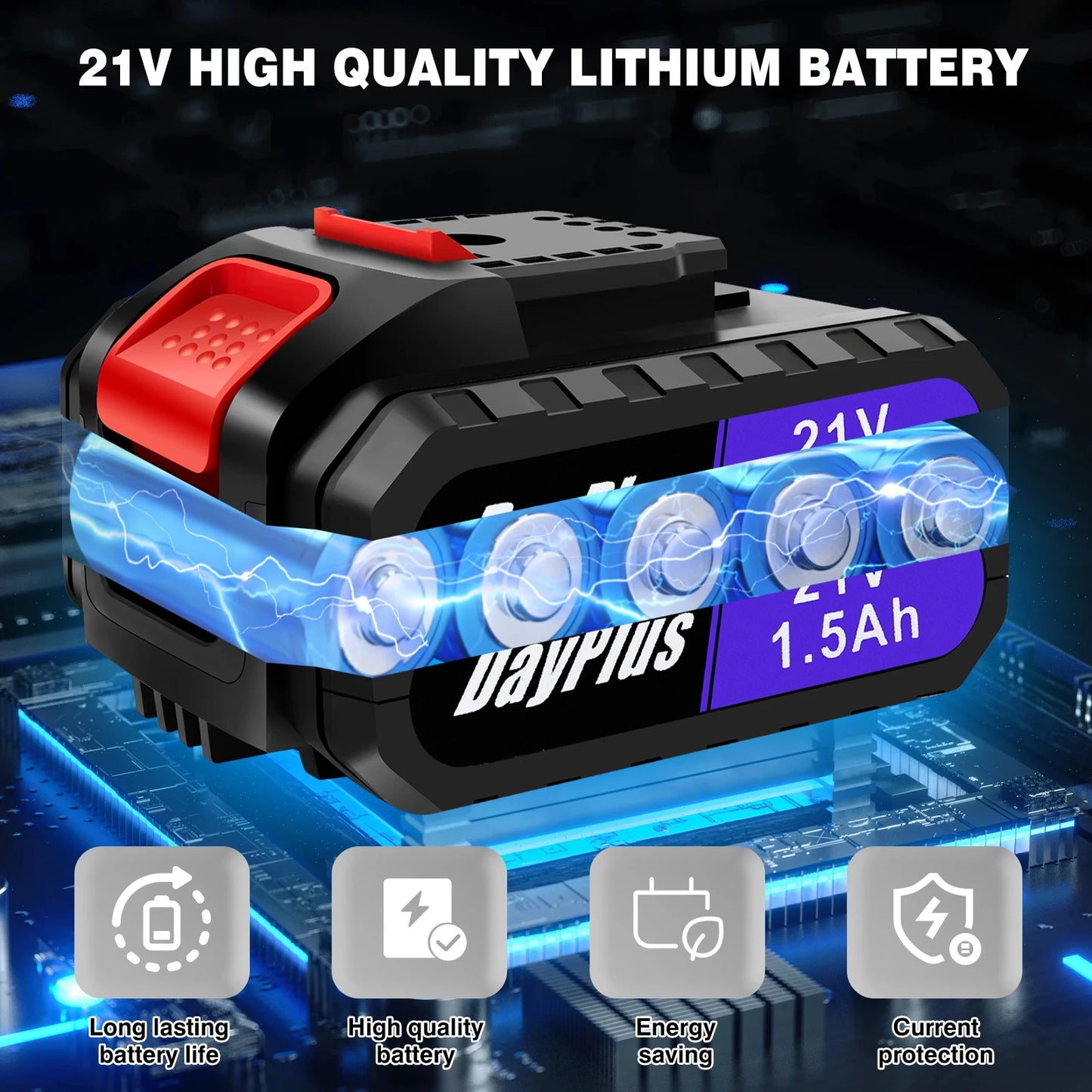 21V Cordless Drill Kit | 45Nm Impact Driver | LED Light | UK Stock Fast Delivery