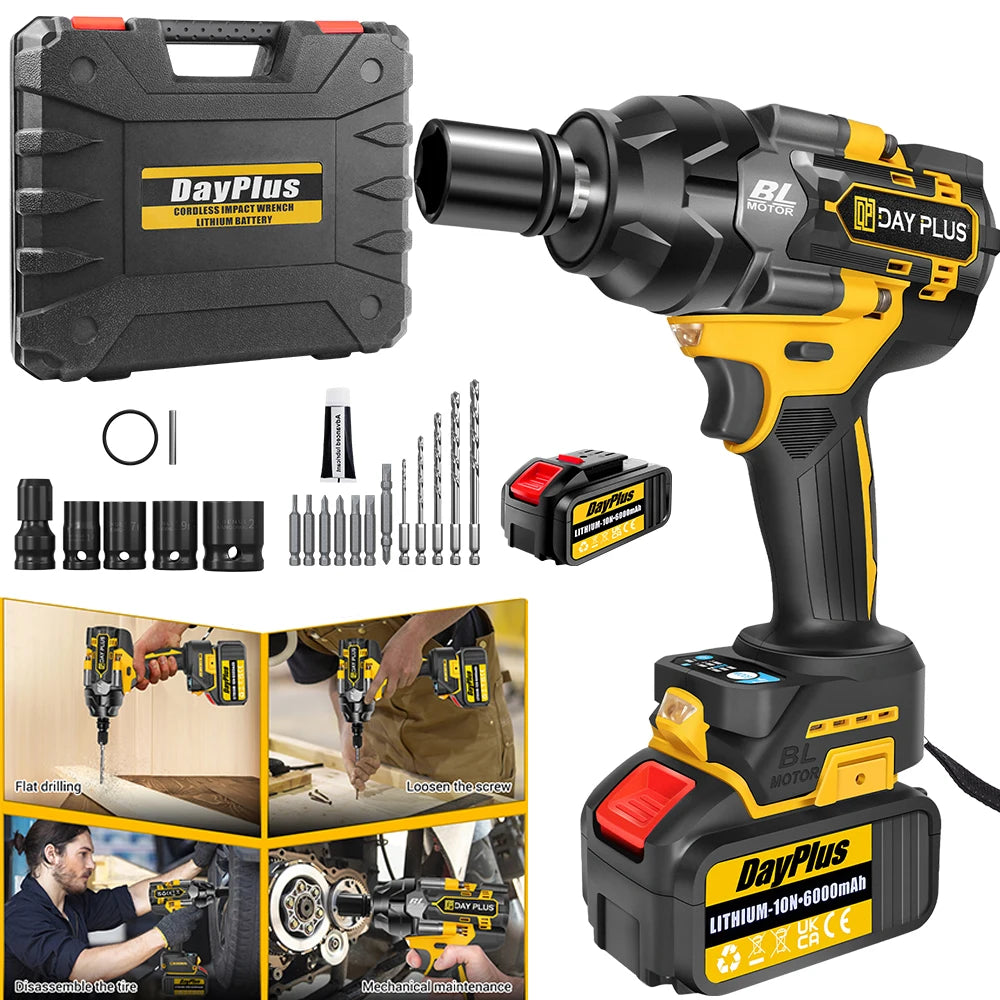 Cordless Impact Wrench 750Nm | High Torque | Car Tyres Trucks & Home Use