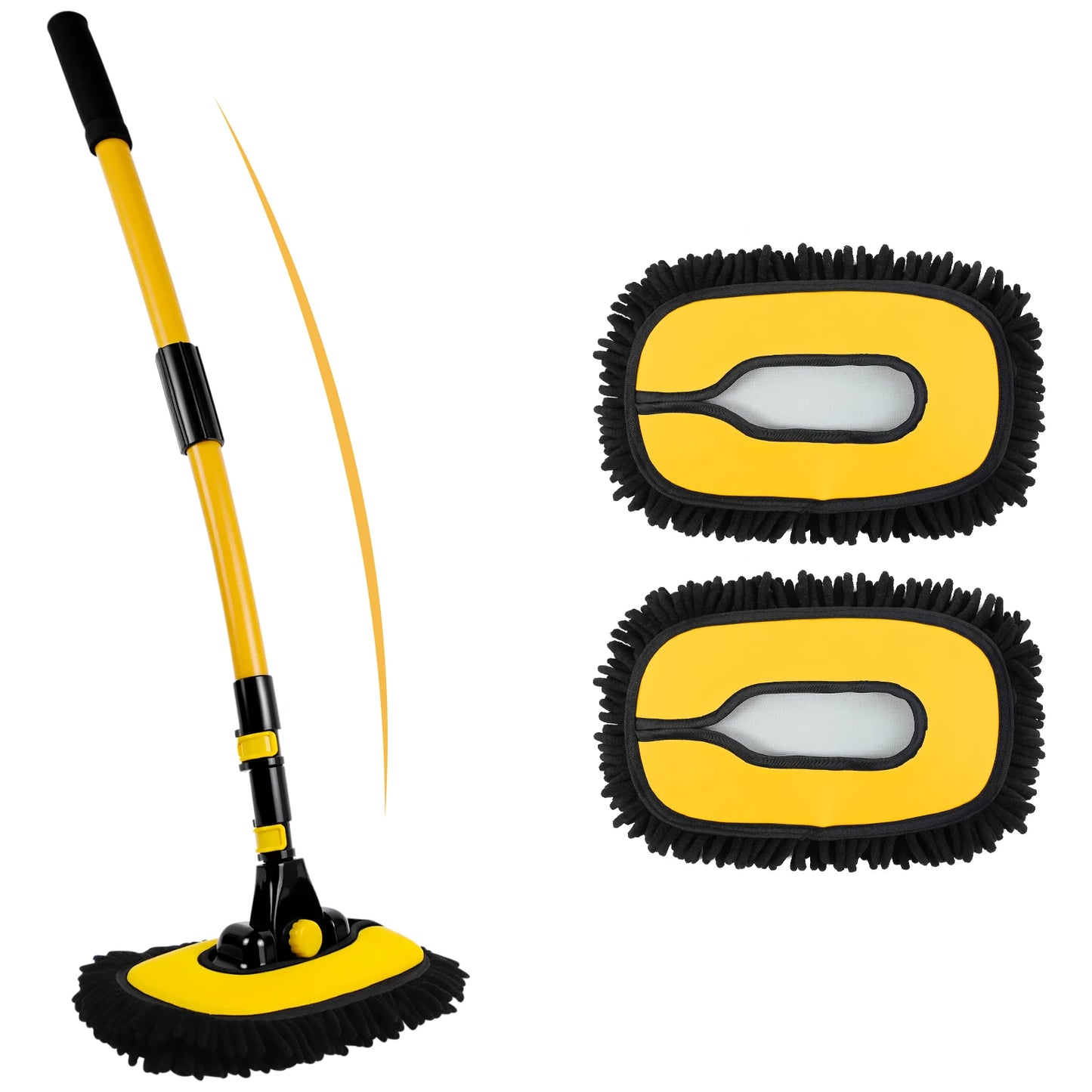 Retractable Car Wash Brush | 15 Arc Long Handle | Microfibre Mop for Cars & SUVs