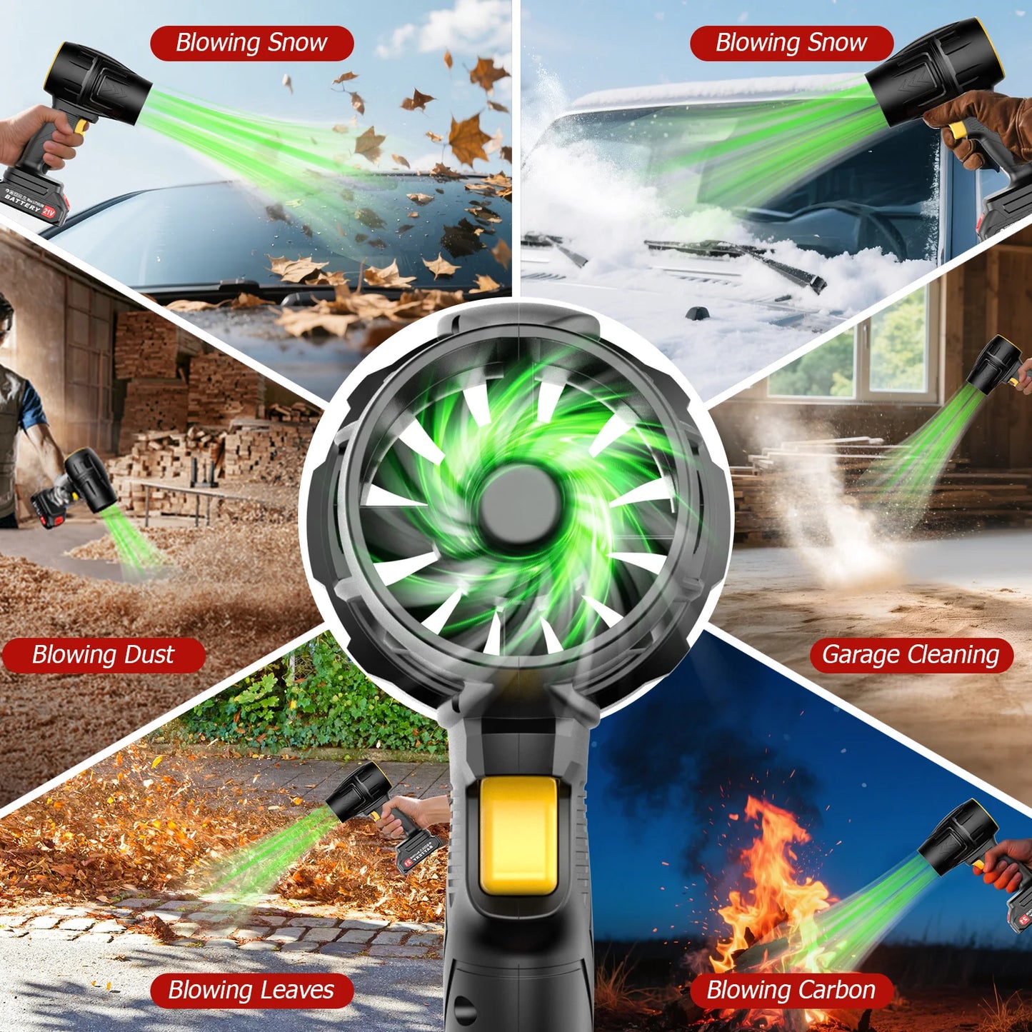 Turbo Jet Cordless Leaf Blower | Dual Battery | Powerful Handheld Garden Blower