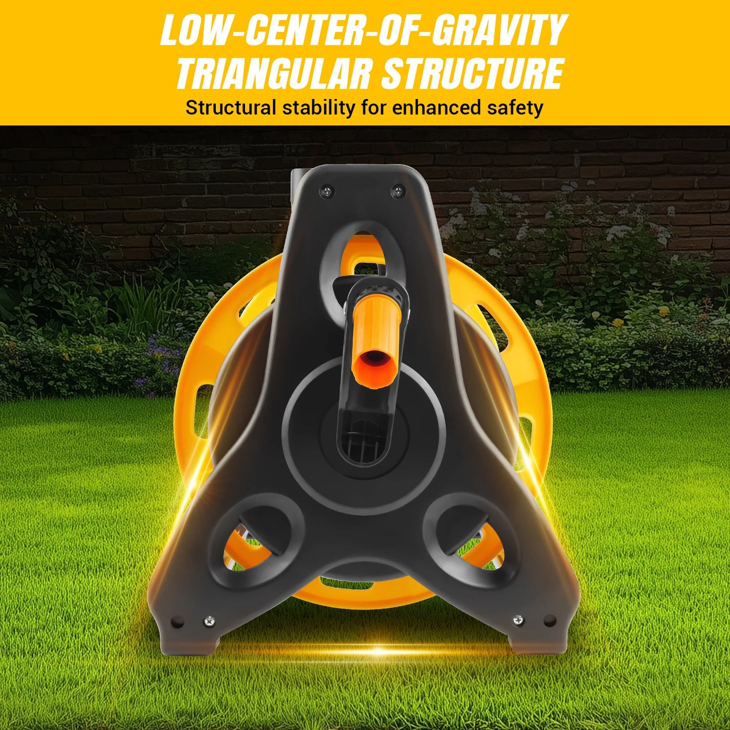 Garden Hose Reel Cart 25m/30m | 7 Spray Modes | Free-Standing or Wall-Mounted