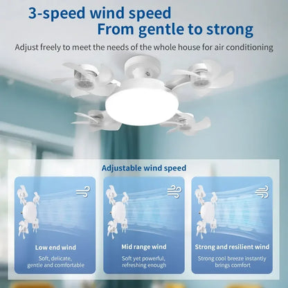 E27 Drone Design Ceiling Fan - remote control