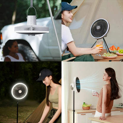 10000mAh Camping Fan with LED Light - outdoor camping