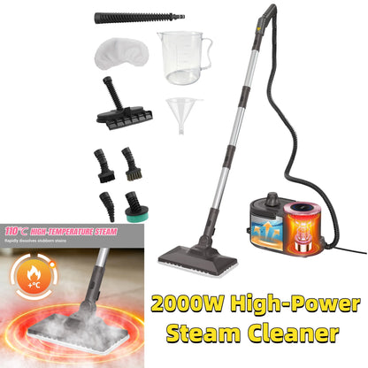 2000W Steam Cleaner | 1.9L Tank | 12-in-1 | Chemical-Free Deep Clean