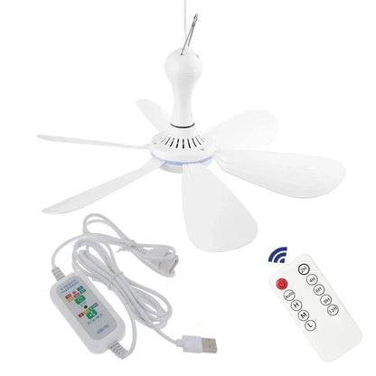USB 6-Blade Hanging Ceiling Fan - installation