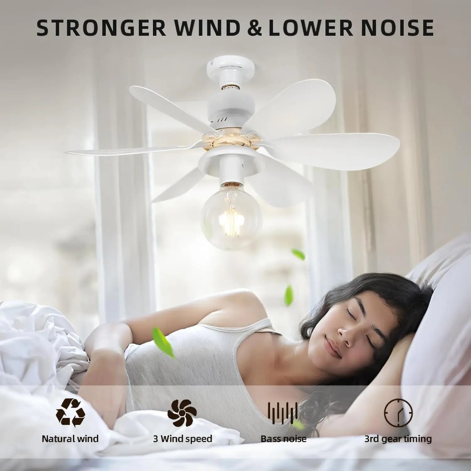 E27 Socket Ceiling Fan - features