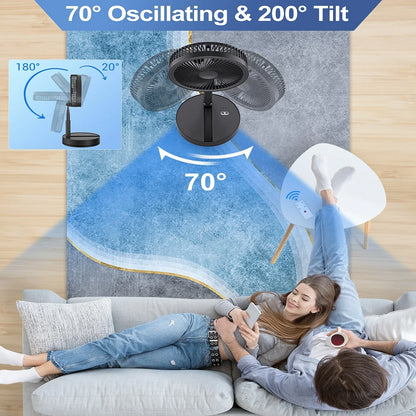 9 Inch Portable Desk Fan - rechargeable