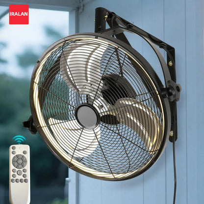 20 Inch Industrial Ceiling Fan with LED and Remote - UK