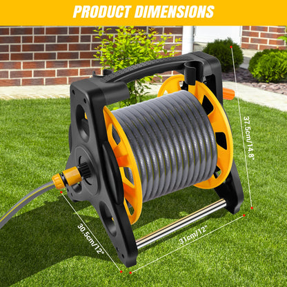 Garden Hose Reel Cart 25m/30m | 7 Spray Modes | Free-Standing or Wall-Mounted