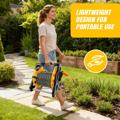 Garden Hose Reel Cart 25m/30m | 7 Spray Modes | Free-Standing or Wall-Mounted