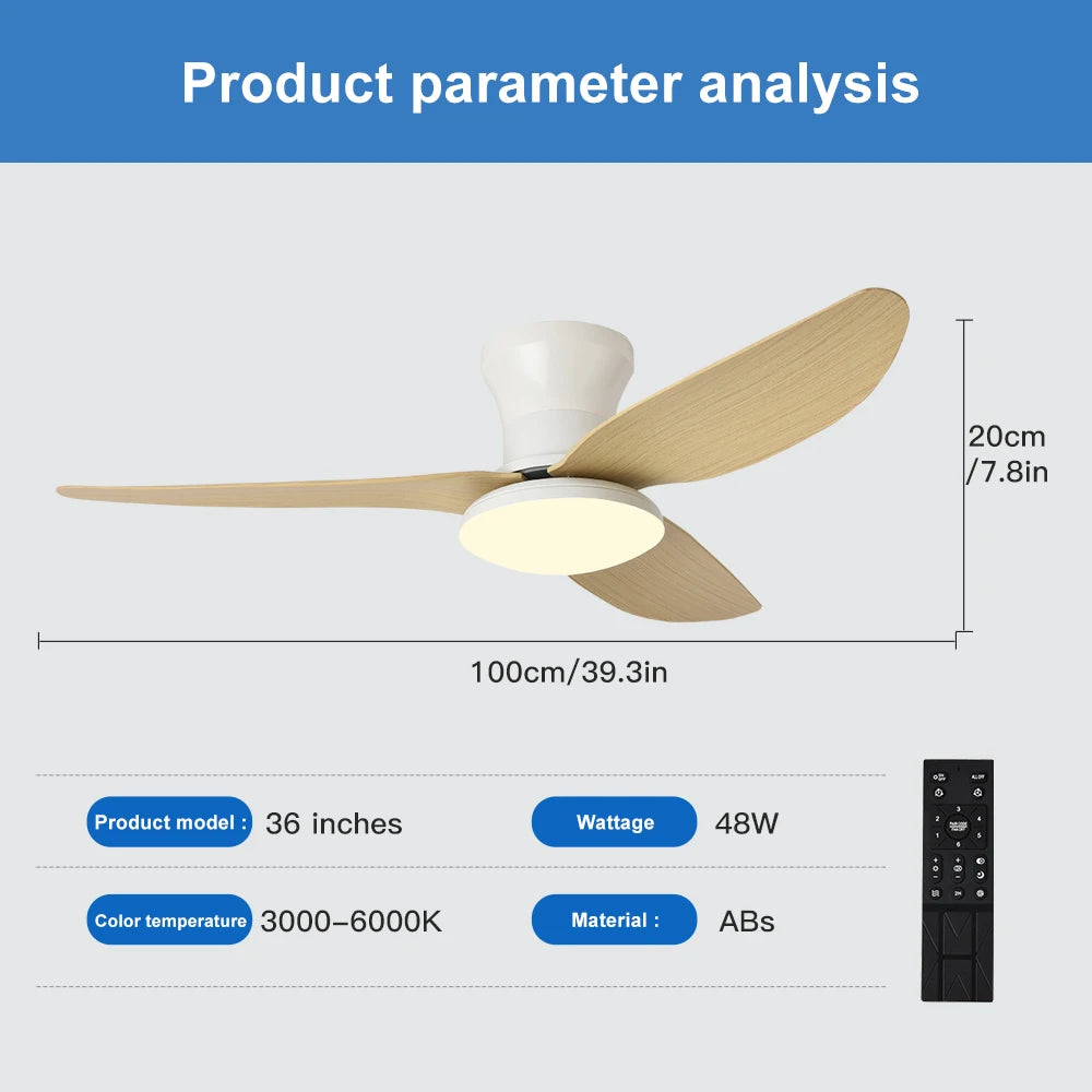 Modern LED Ceiling Fan - features