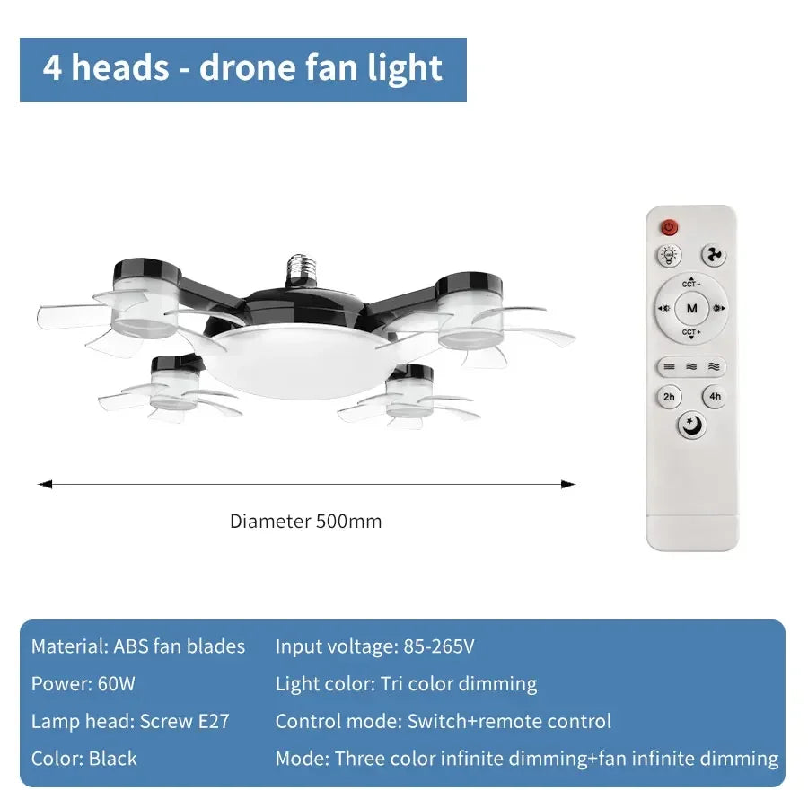E27 Drone Design Ceiling Fan - detail