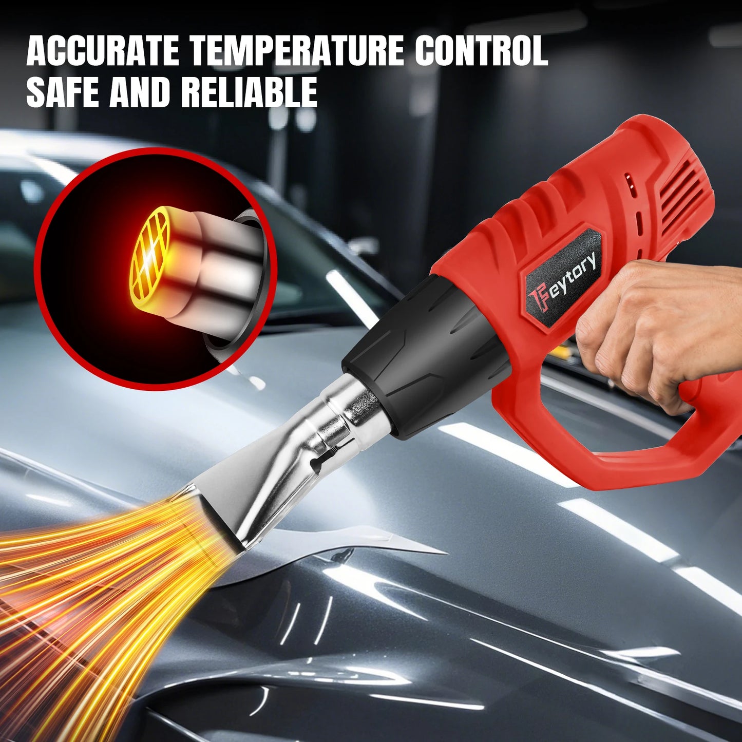 2000W Heat Gun | 300-600C Variable Temperature | Paint Stripping & DIY