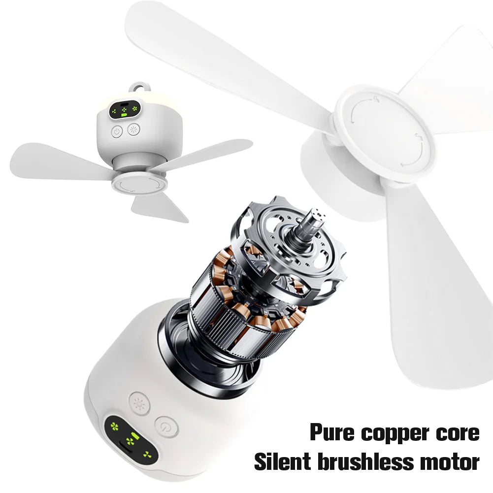 Portable Wireless Ceiling Fan Rechargeable - tent use
