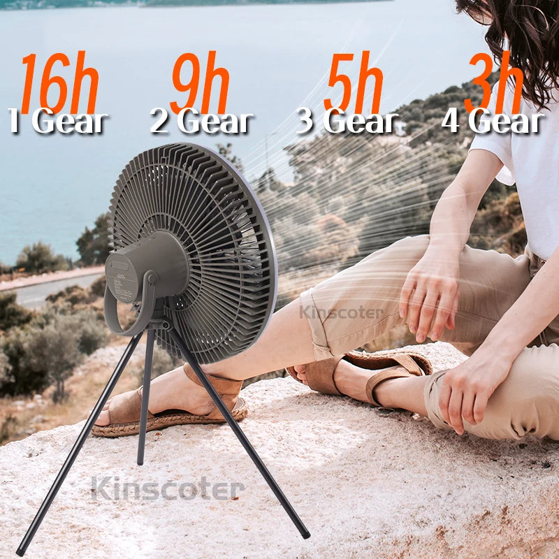 10000mAh Camping Fan - LED light mode